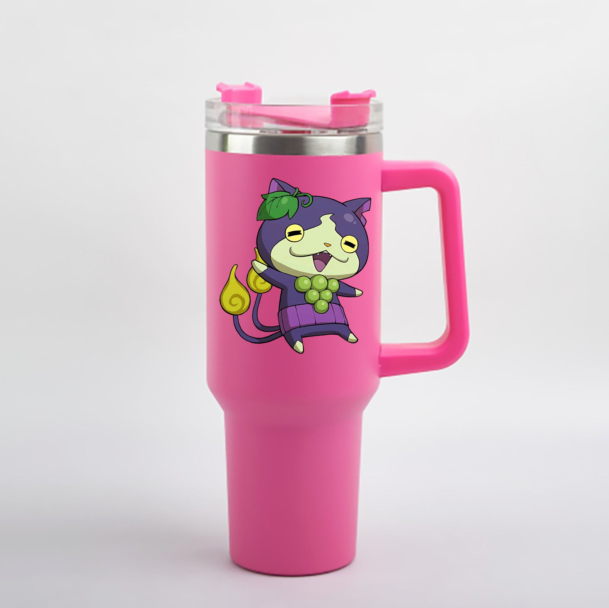 （画像用） 妖怪ウォッチ Yo-kai Watch 1200mL車用タンブラー - クリスタルステッカー（プラスチックストロー付き）